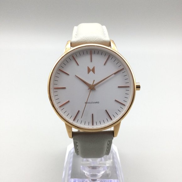 MVMT Boulevard Watch Unisex 38mm Gold Tone White Dial New Battery main image 15